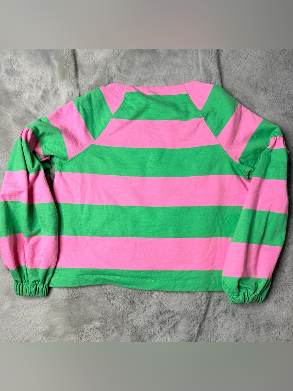 Maeve by Anthropologie Mauve French Terry Puff Sleeve Layered Sweatshirt XXS - Picture 8 of 10